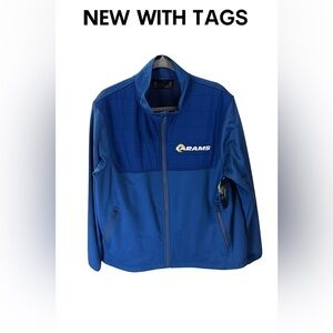 NFL LA Rams Dunbrooke Explorer Zip Jacket Royal Blue M NWT